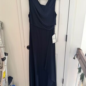 Adrianna Papell Midnight Blue Asymmetrical Dress